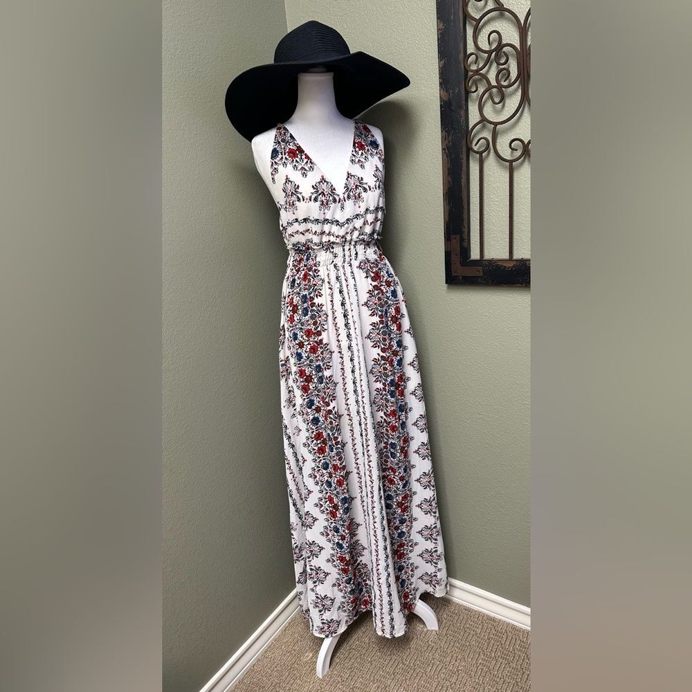 Soieblu boho vneck open tie back maxi dress - Picture 3 of 6